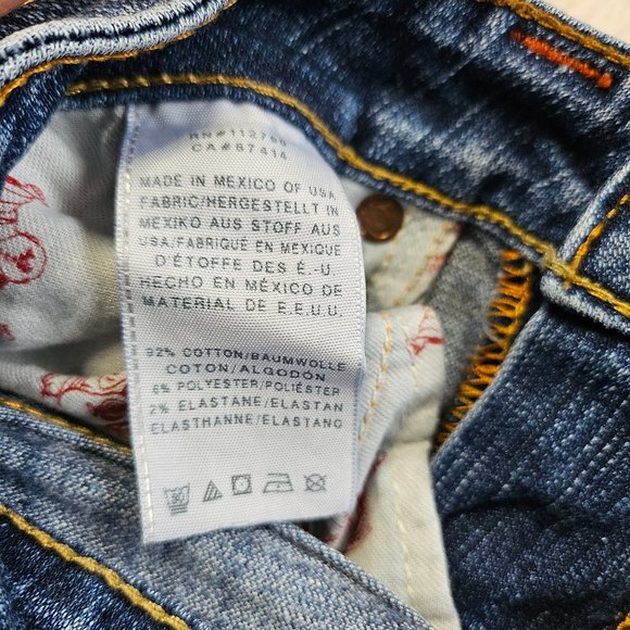 True Religion Women's Blue Slim Straight Jeans Size 28 - Picture 8 of 10